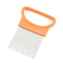 Load image into Gallery viewer, Easy Cut Onion Holder Fork Stainless Steel +Plastic Vegetable Slicer Tomato Cutter Metal Meat Needle Kitchen Accessories