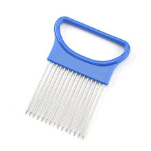 Load image into Gallery viewer, Easy Cut Onion Holder Fork Stainless Steel +Plastic Vegetable Slicer Tomato Cutter Metal Meat Needle Kitchen Accessories
