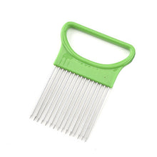 Load image into Gallery viewer, Easy Cut Onion Holder Fork Stainless Steel +Plastic Vegetable Slicer Tomato Cutter Metal Meat Needle Kitchen Accessories